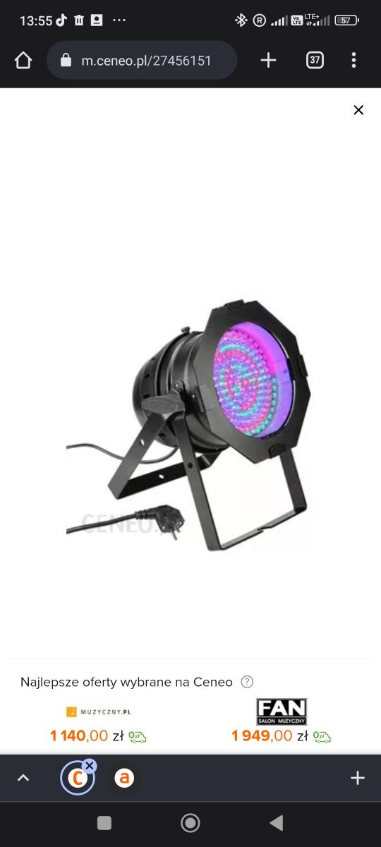 Lampa LED Cameo 64 RGB