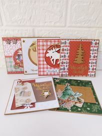 Kartki świąteczne ręcznie robione zestaw nr 2