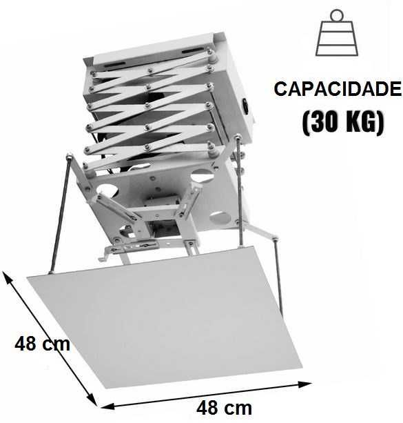 Suporte embutido para projectores
