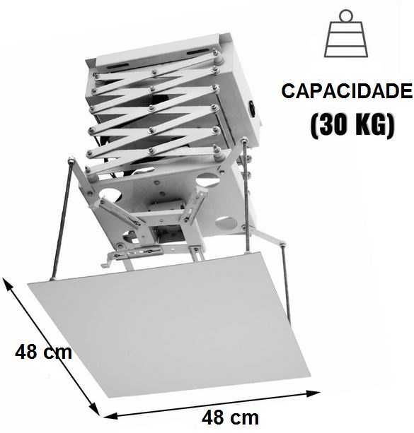 Suporte embutido no teto para projetor