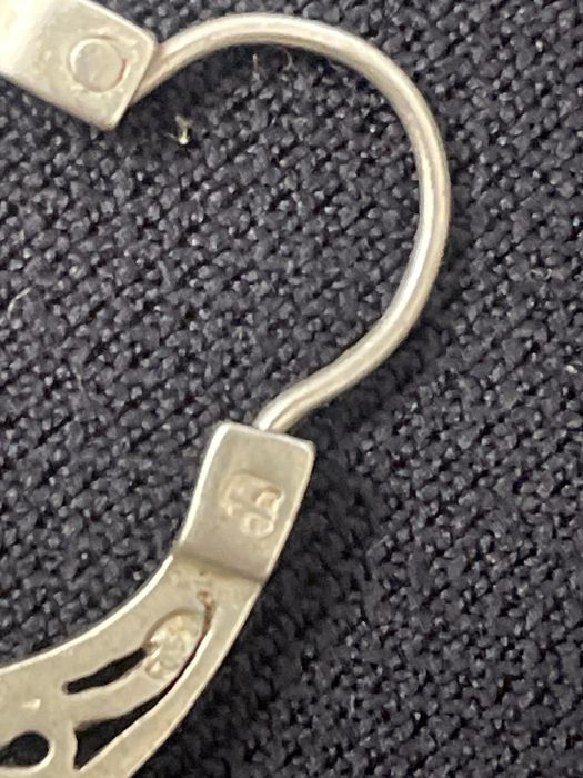 Kolczyki Warmet srebro PRL nr 2