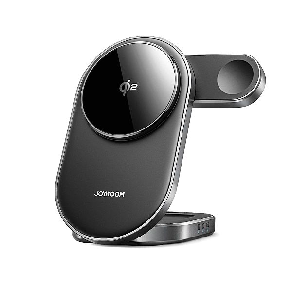 Ładowarka indukcyjna Joyroom JR-W17 Qi 3w1 bezprzewodowa - czarna