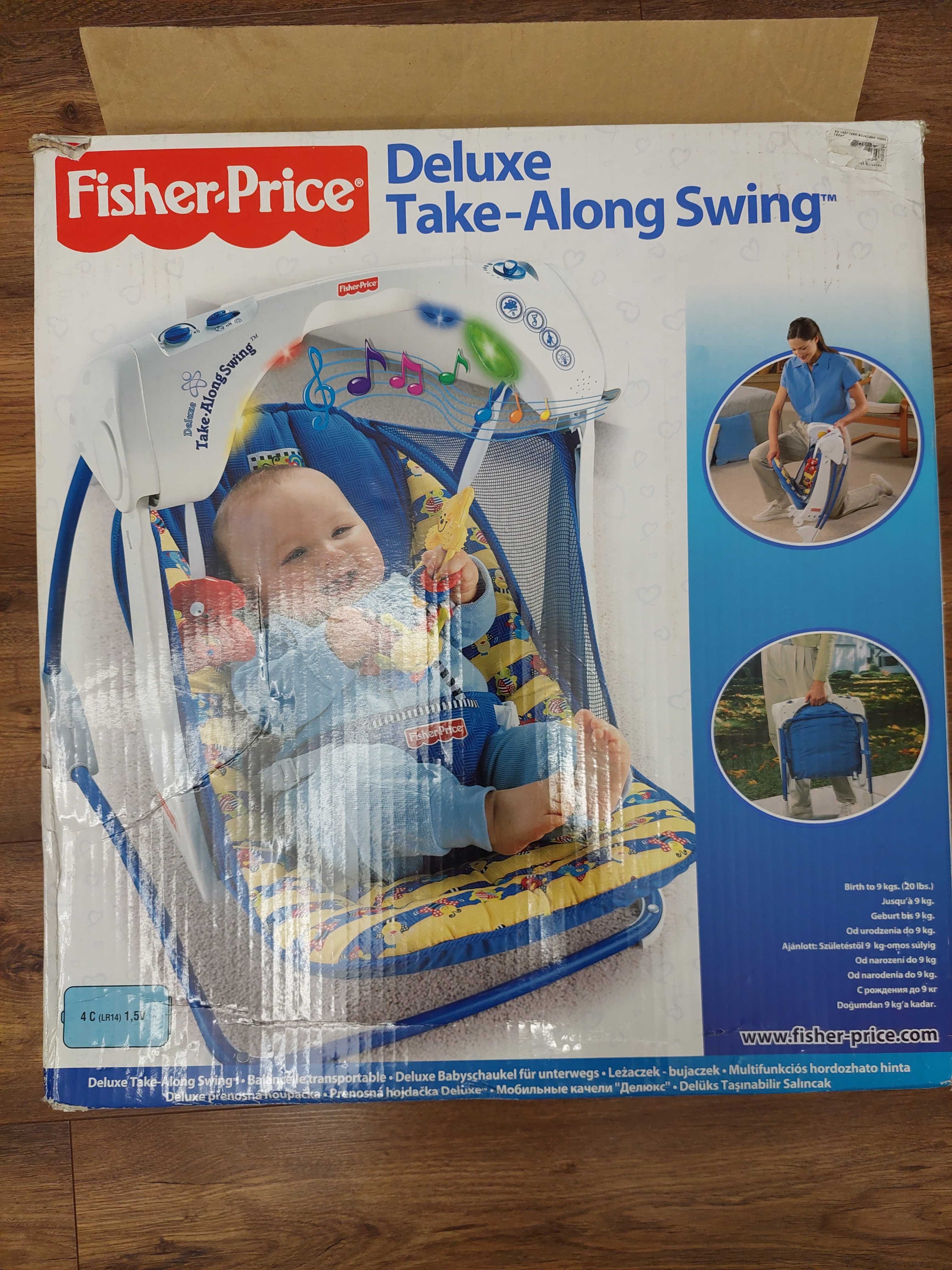 Huśtawka elektryczna fisher price Take Along Swing