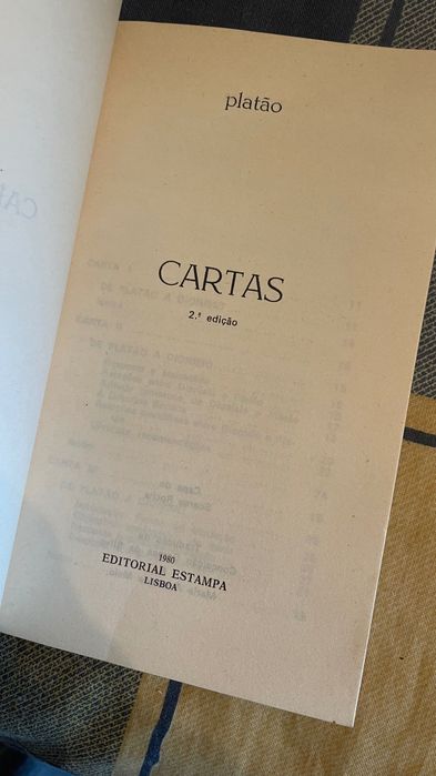 Livro Cartas Platão