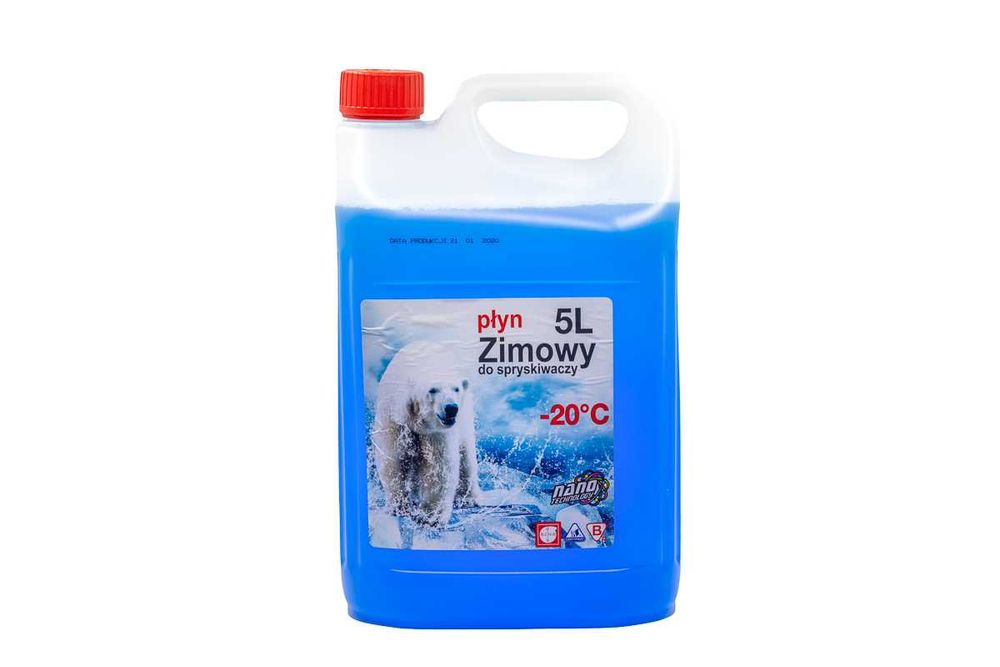 Zimowy płyn do spryskiwaczy -20°C 5L - Metanol - Hurt - Paleta 120 Szt