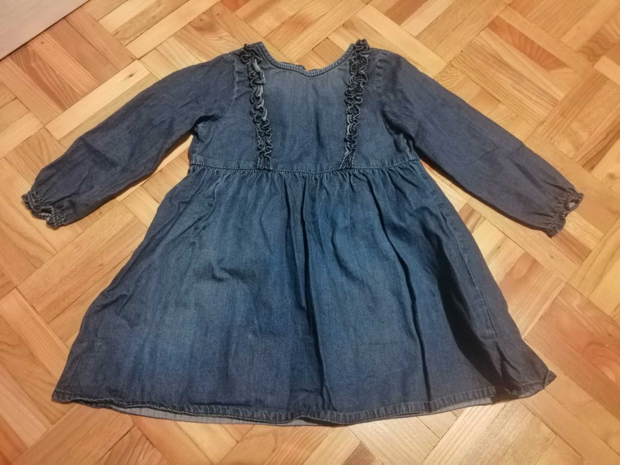 Sukienka dżinsowa dla dziewczynki rozmiar 92