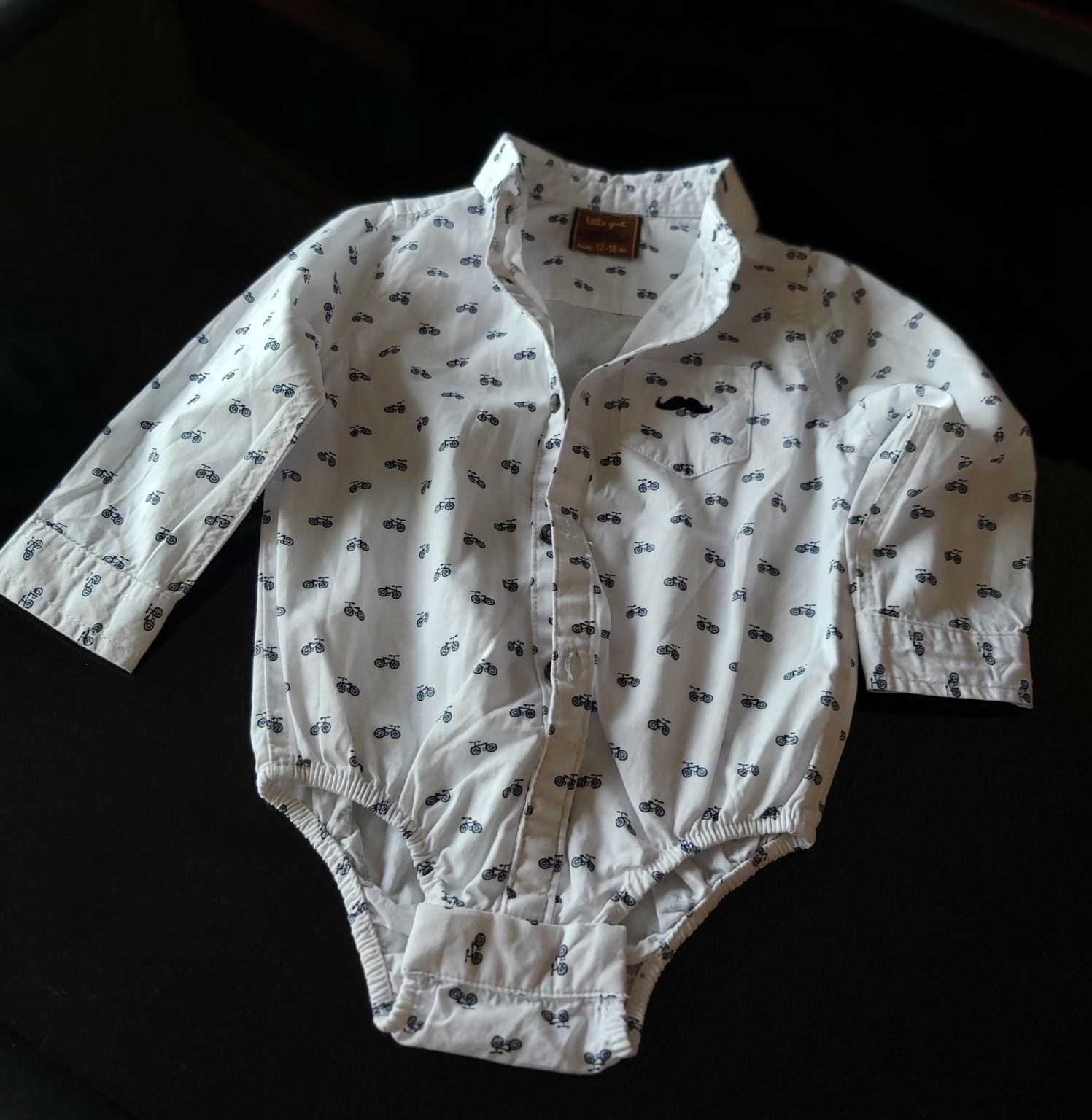 Bodo-koszula Little gent Eleganckie body Chrzest Święta Wesele