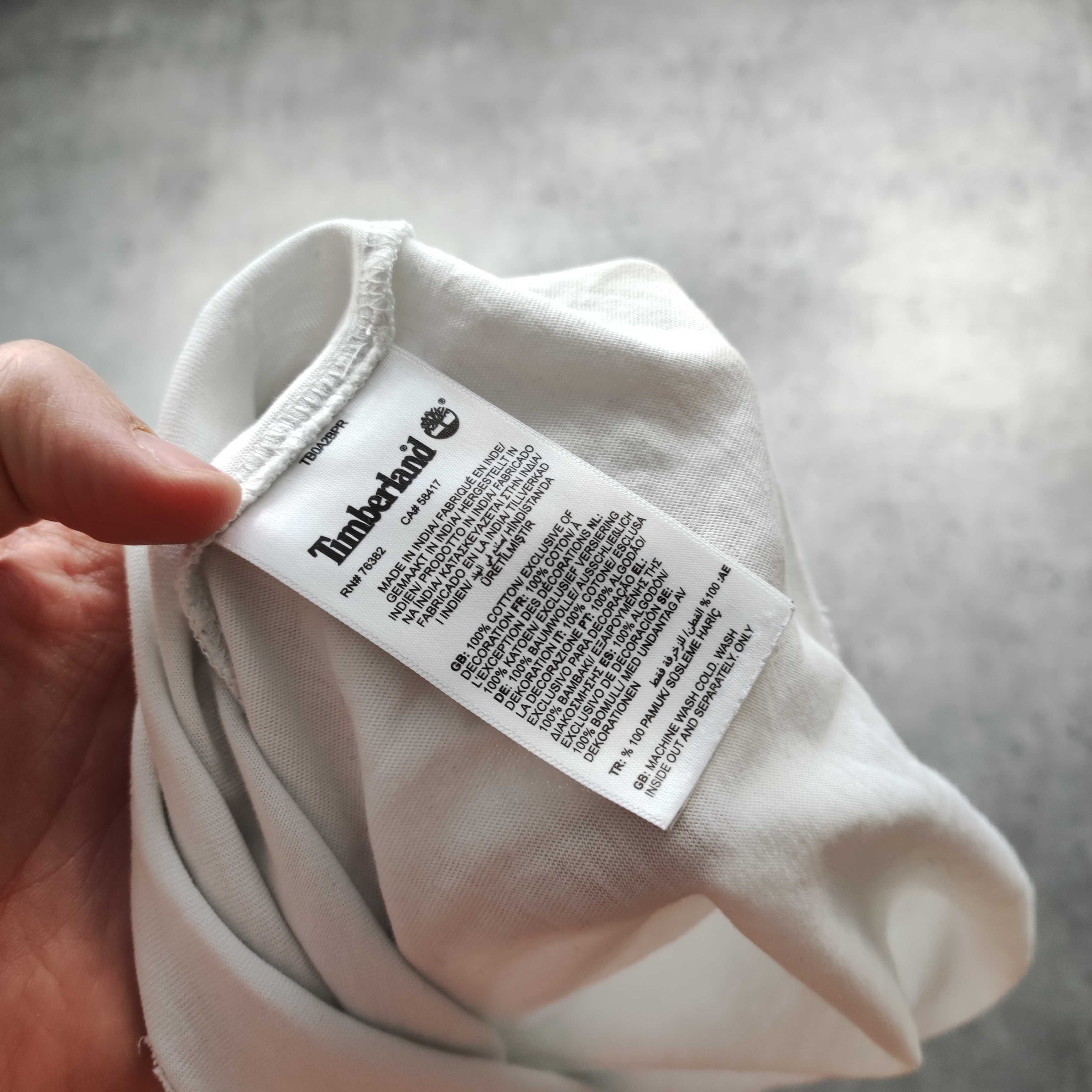 MĘSKA Elegancka PREMIUM Bawełna Casual Haft Logo Timberland Koszulka