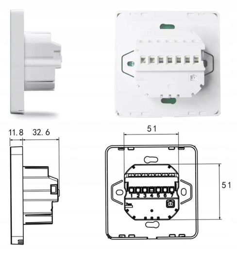 Termostat Wifi Smart Life Lcd Cyfrowy Regulator Temperatury 16A