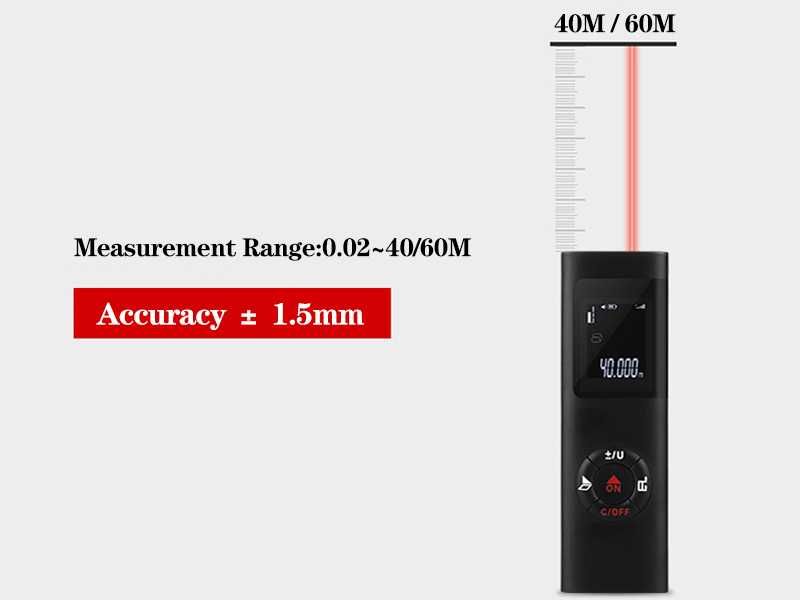 Mini inteligentny dalmierz laserowy 60M na podczerwień USB akumulator
