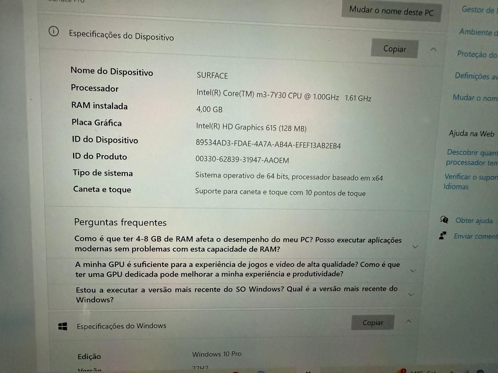 Surface 5 Pro c/ teclado