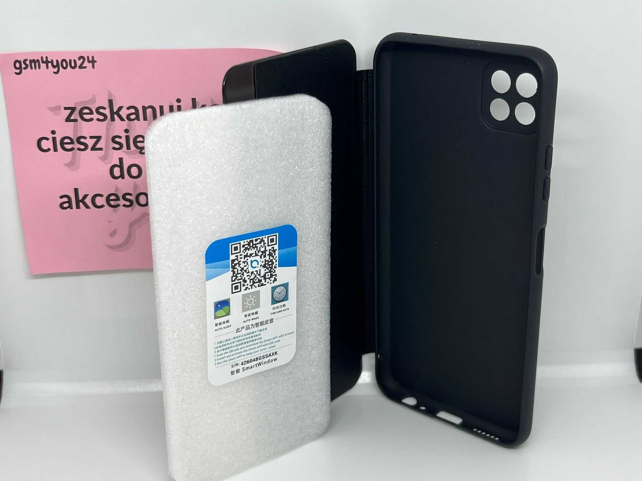 Kabura SMART VIEW Magnet do Samsung Galaxy A22 5G - Czarne