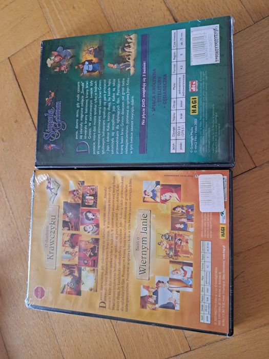 Zestaw nowych ofoliowanych dvd Grimm O dzielnym Krawczyku + GRATIS