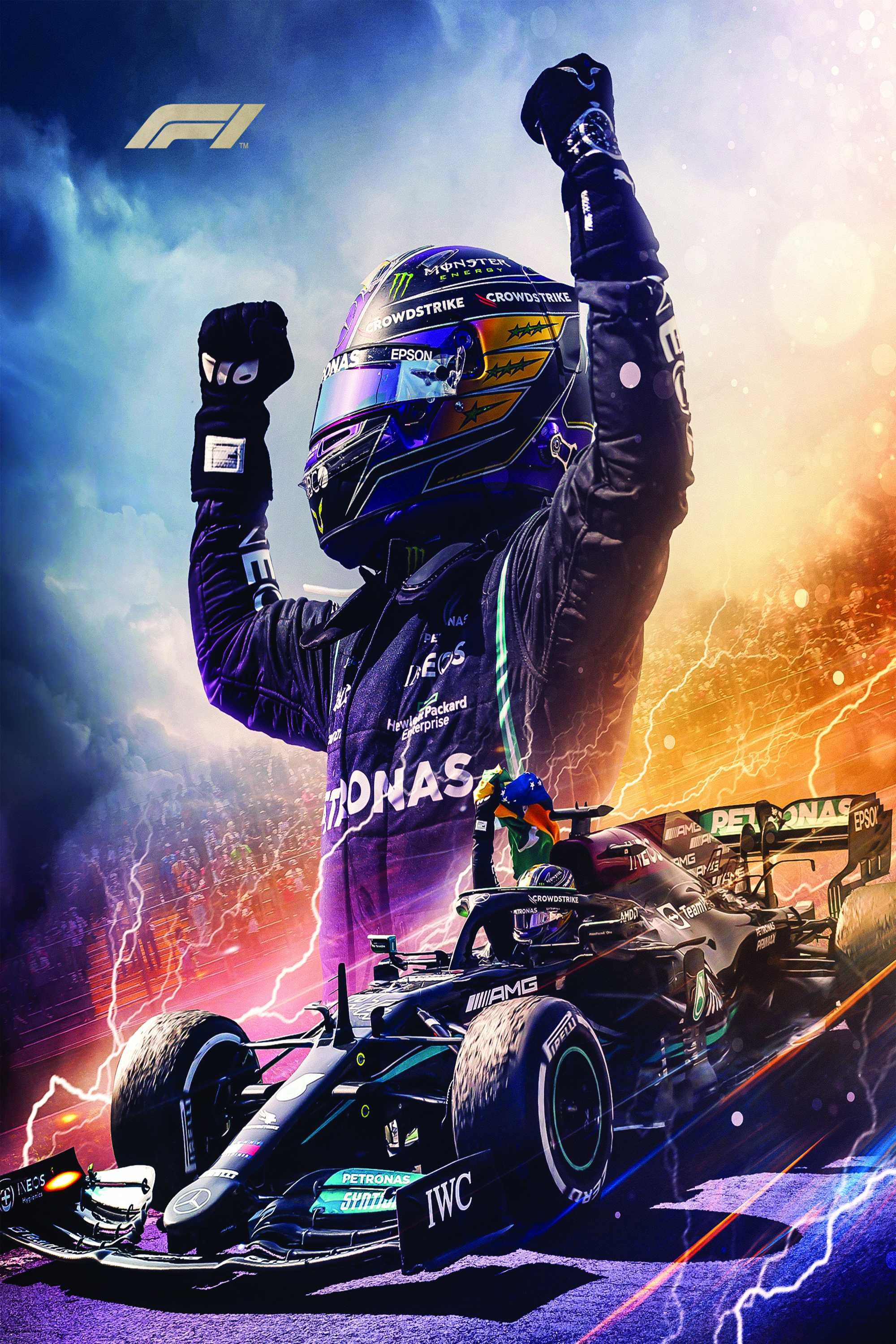 Plakat Obraz na ścianę 90x60 cm Lewis Hamilton  Formula 1 F1 Prezent