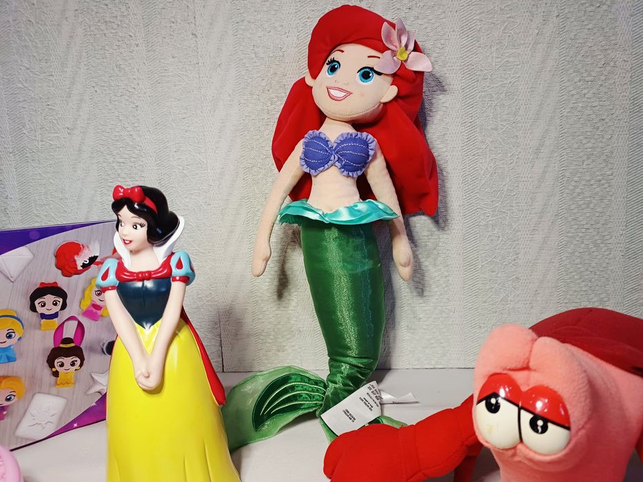 Princess Disney Аріель Русалонька Себастьян м'яка іграшка Білосніжка