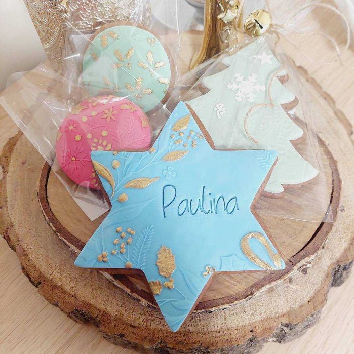 Pierniki z napisem pierniki firmowe pierniki dekorowane gwiazda imię