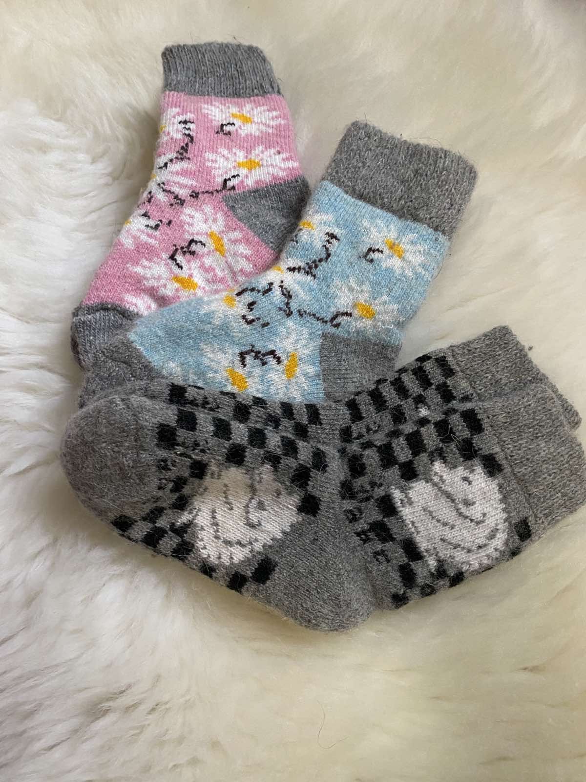 Дитячі шерстяні в'язані носки, носочки теплі, зимові, детские