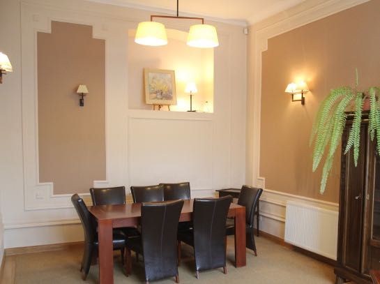 Komplet BOVER Oświetlenia Biura Domu Salonu 2 lampy 3 kinkiety SKÓRA