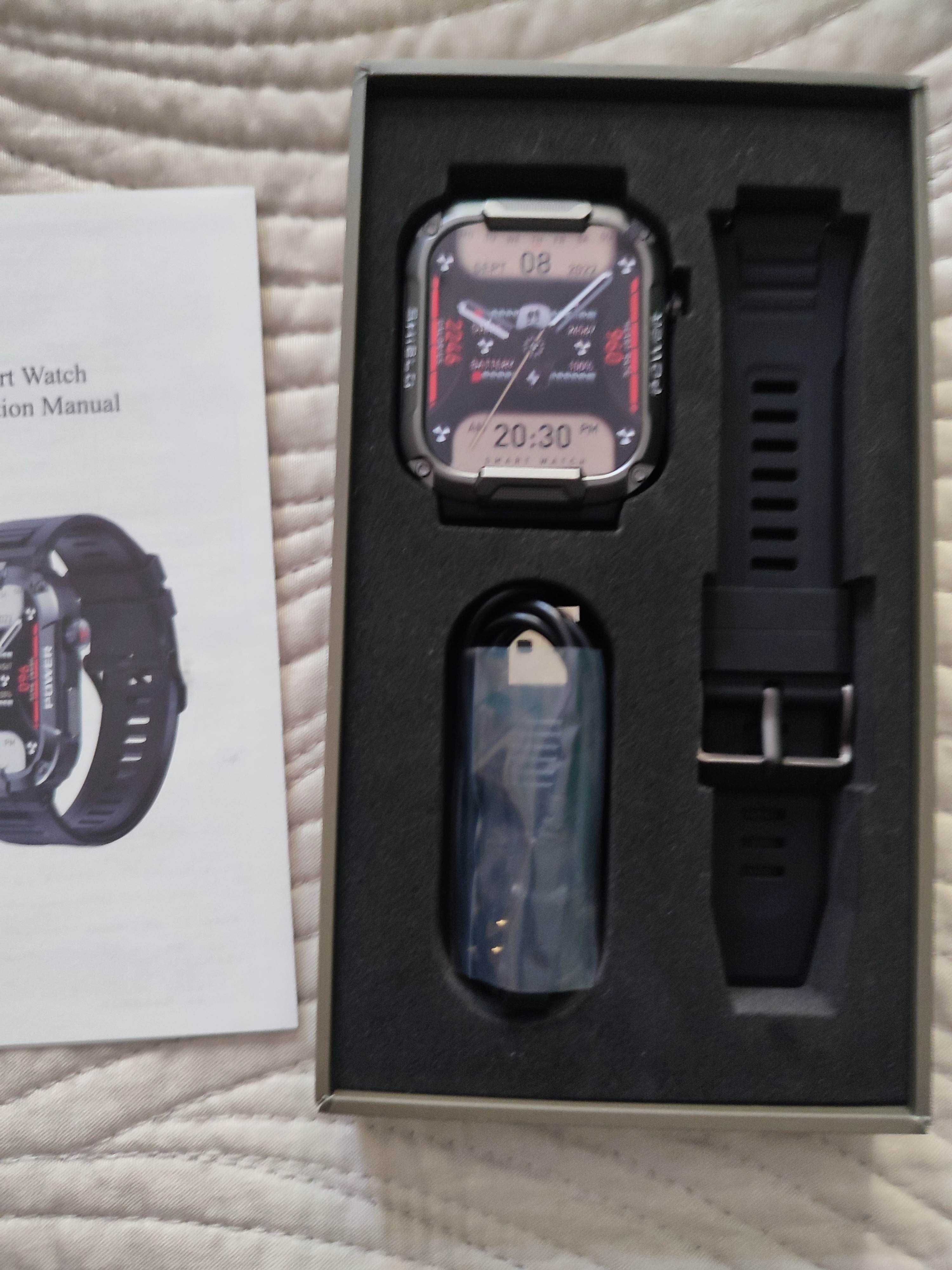 Smartwatch MK66 - Połączenia Bluetooth puls ciśnienie krwi SpO2
