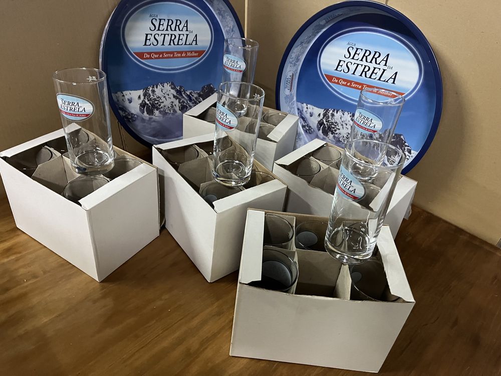 Bandejas e copos Conjunto Serra da Estrela NOVO