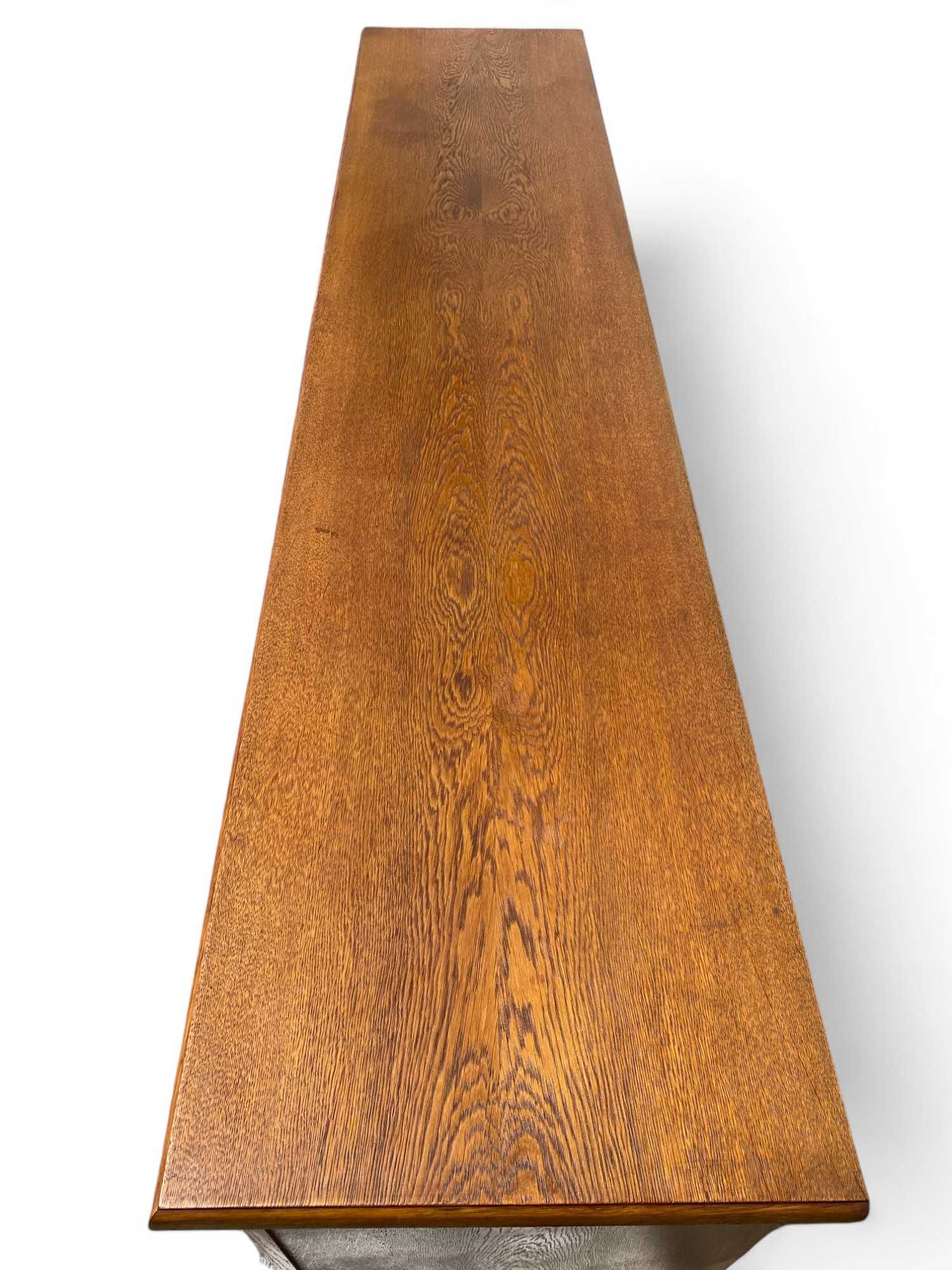 Rustykalna długa komoda dębowa sideboard