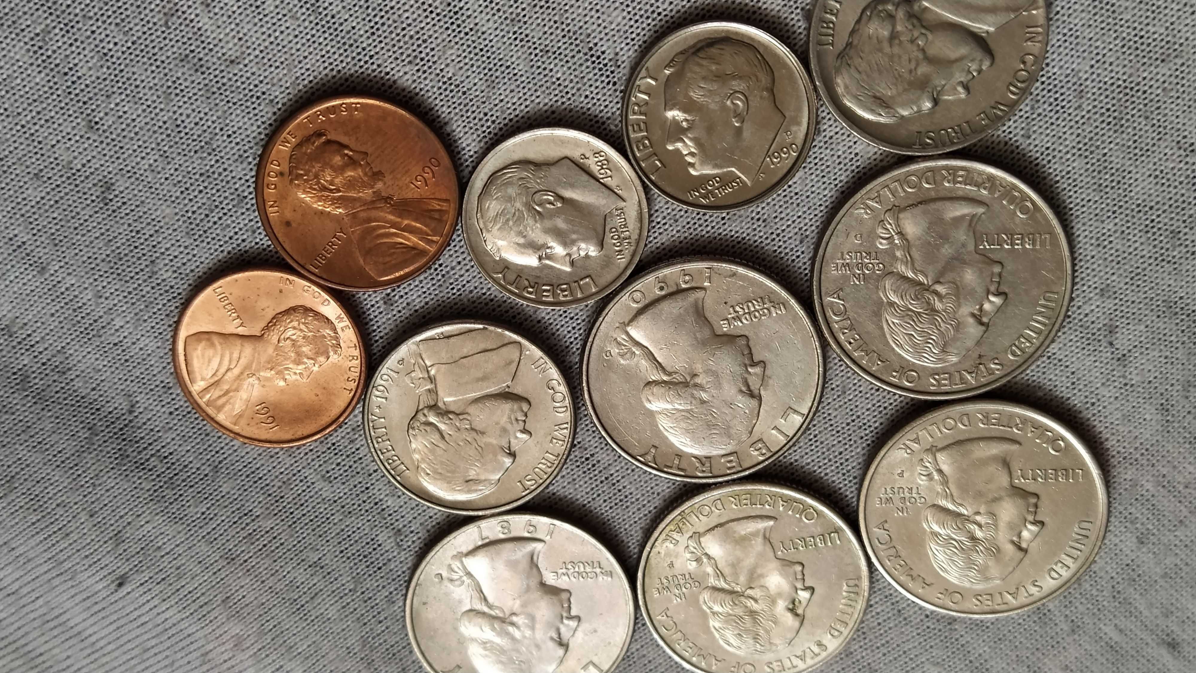 Lot monet USA, ładne egzemplarze