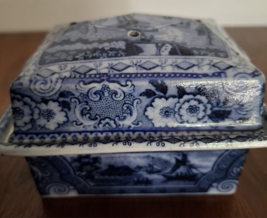 Antyczna mydelniczka 1850 r. Ręcznie malowane  Delft
