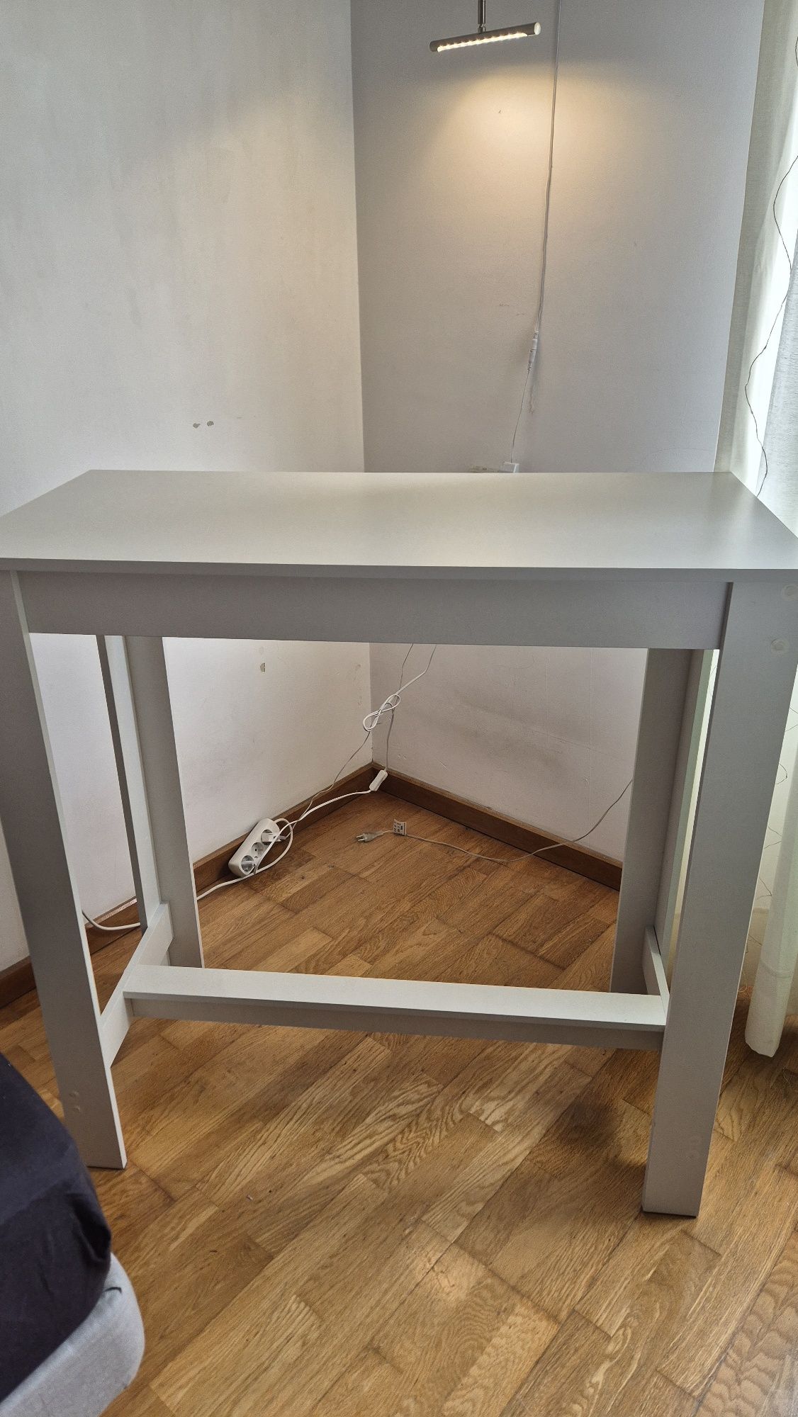 Mesa alta de cozinha / Secretária branca da Vida XL como nova