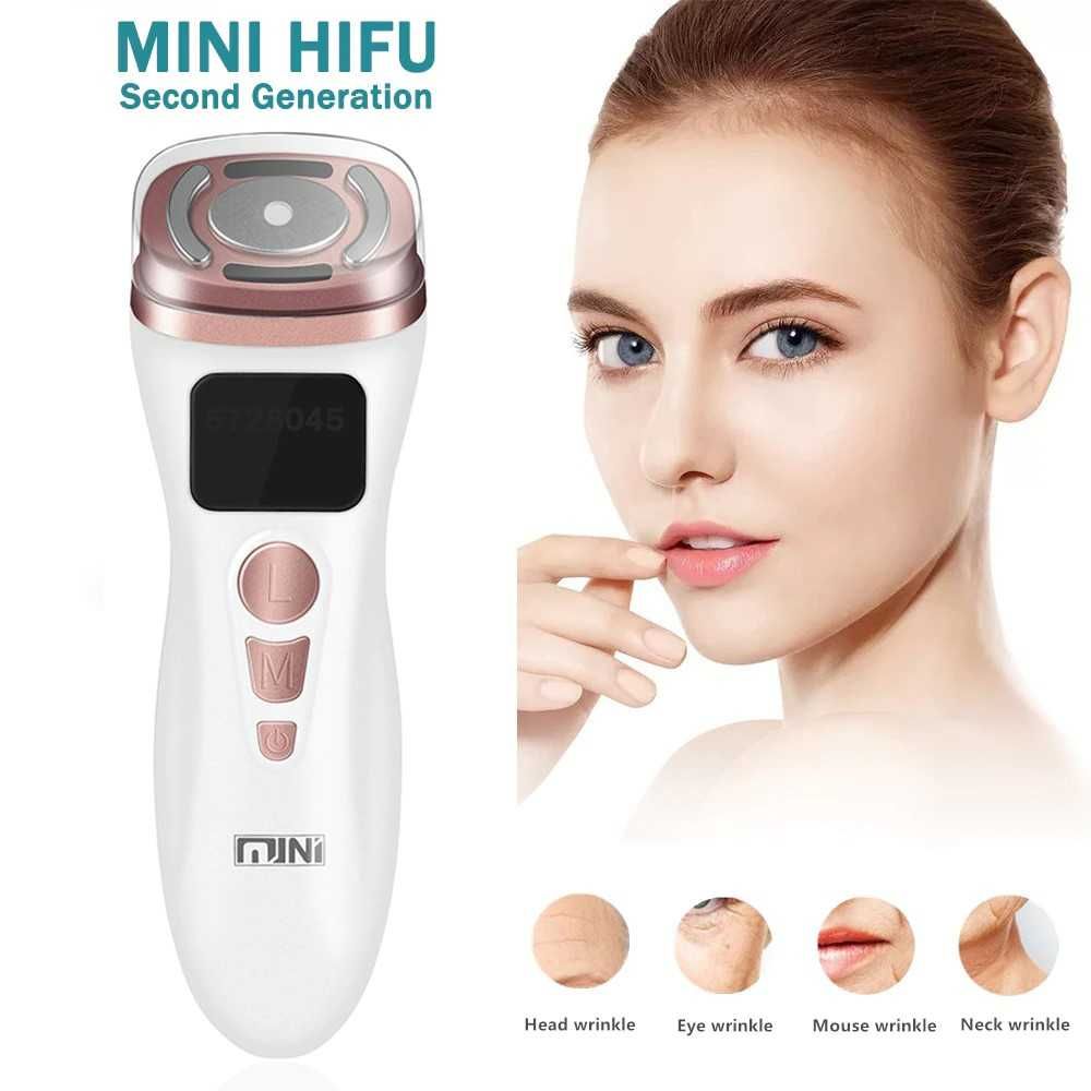 MINI HIFU PARA ROSTO COM RADIOFREQUENCIA E EMS