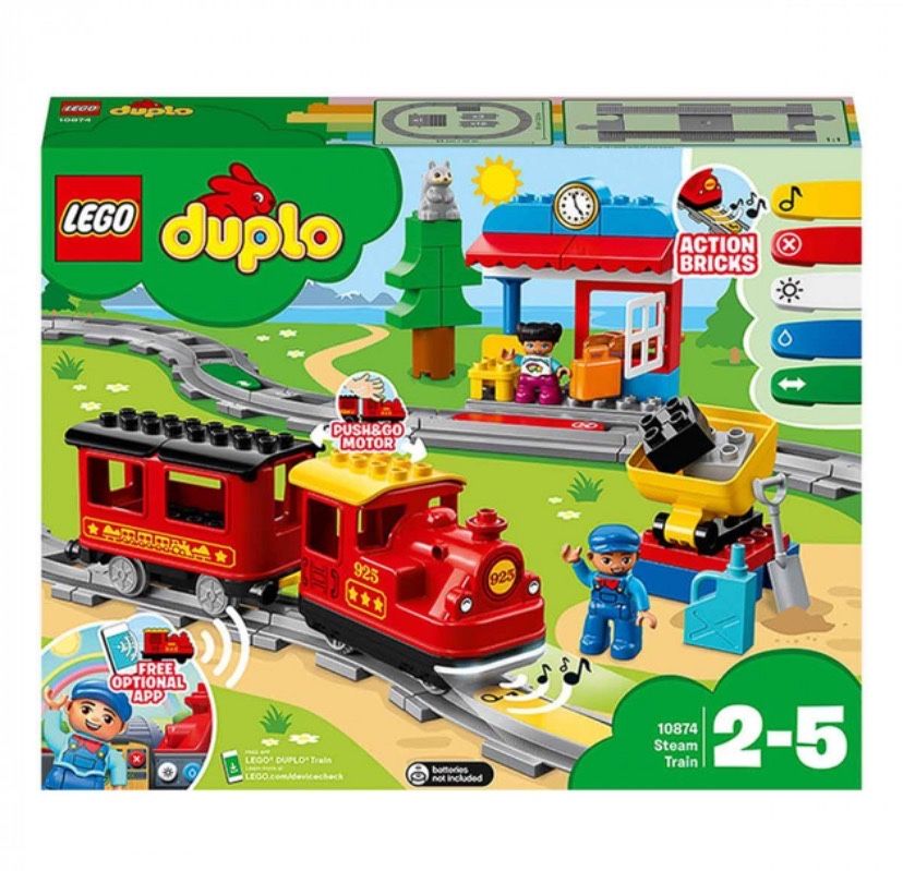 Конструктор Лего Залізниця Залізна дорога Lego Duplo Паровоз
