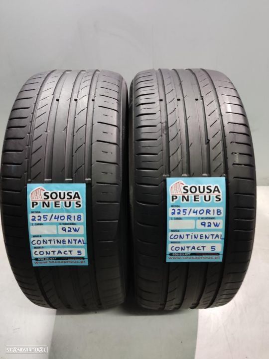 2 pneus semi novos 225-40r18 continental - oferta dos portes
