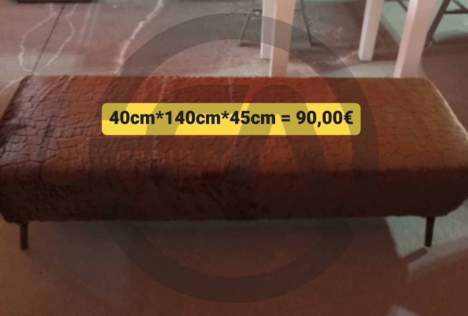 Puffs / Banquetas em tecido e pele sintético