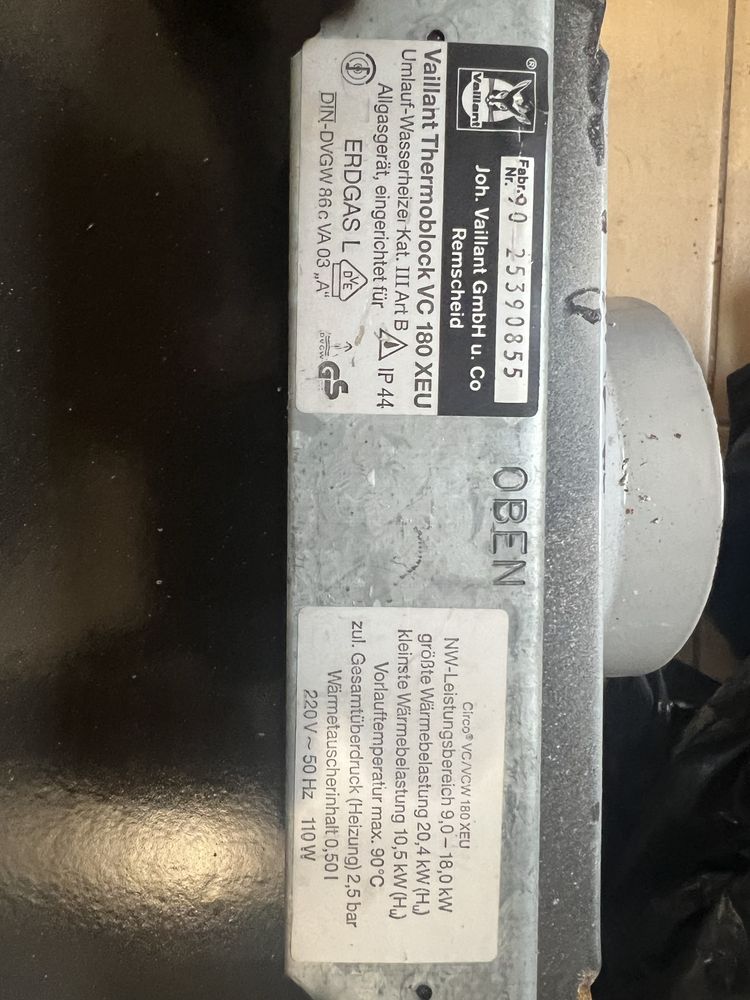 Vaillant piec gazowy
