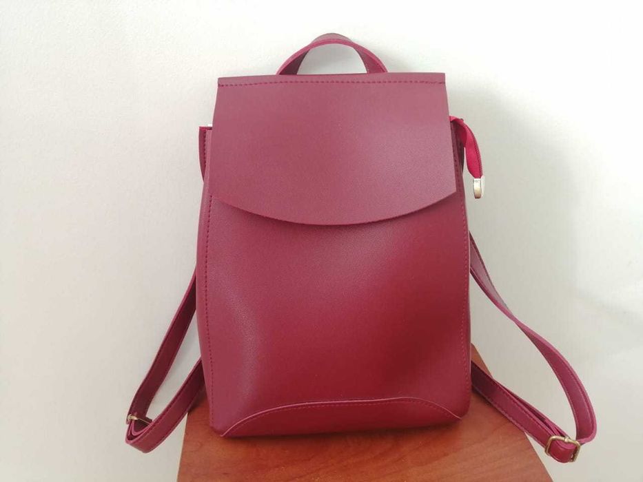 Жіночий рюкзак-трансформер з еко-шкіри. Колір марсала. Дуже вмісткий!