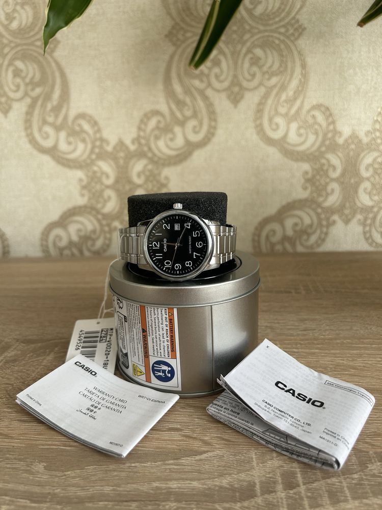 Оригінальний чоловічий годинник casio mtp-v002d-1b
