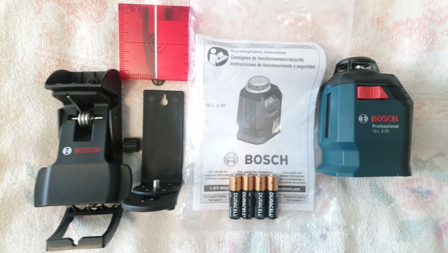 Лазерный линейный уровень нивелир BOSCH GLL2-20 professional