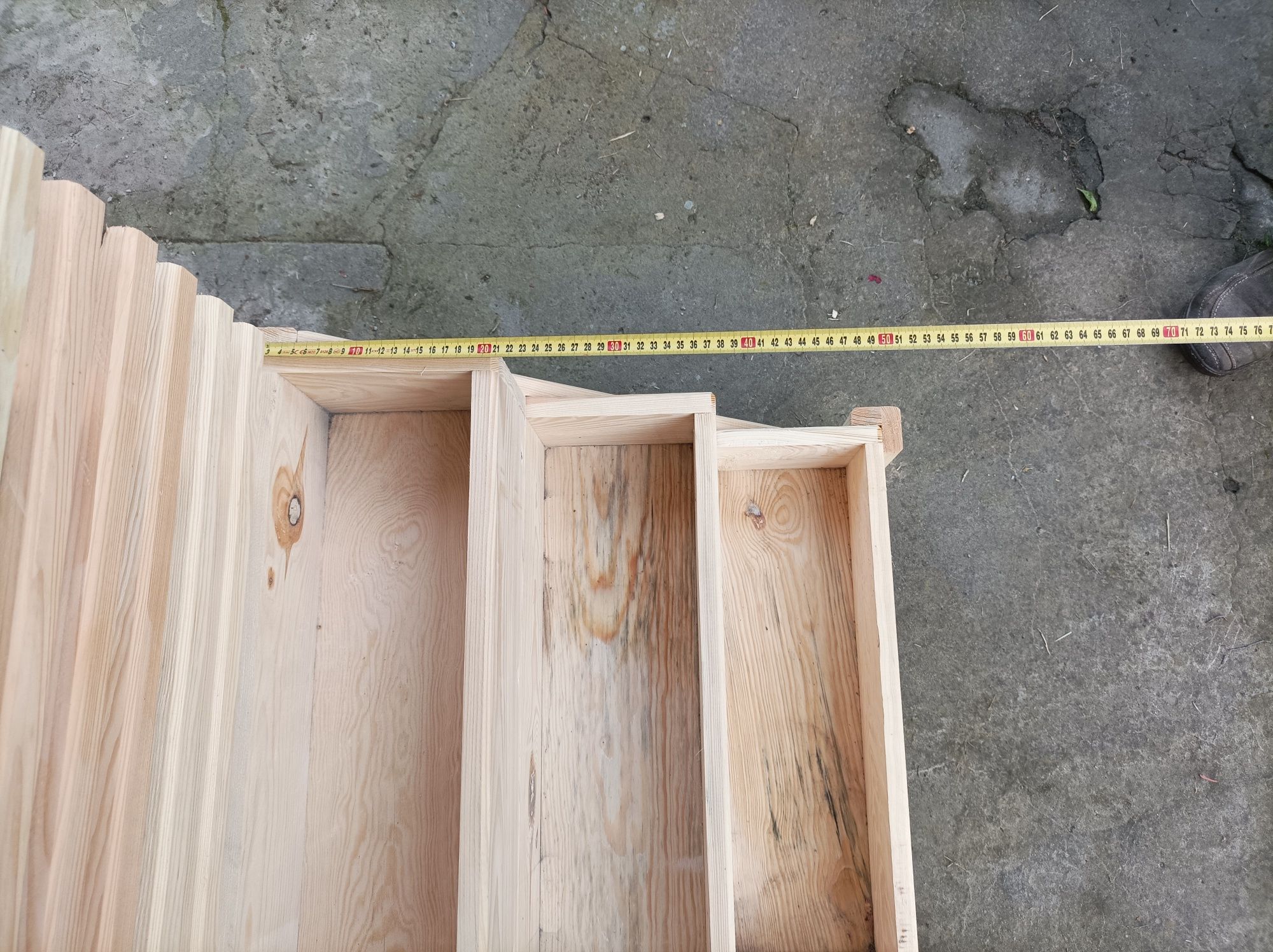 Kwietnik poziomowy z pergolą doniczka donica drewniana 58x55x79