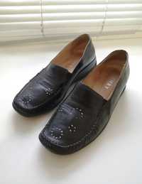 Черные женские туфли, сандалии удобные кожаные босоножки р 39