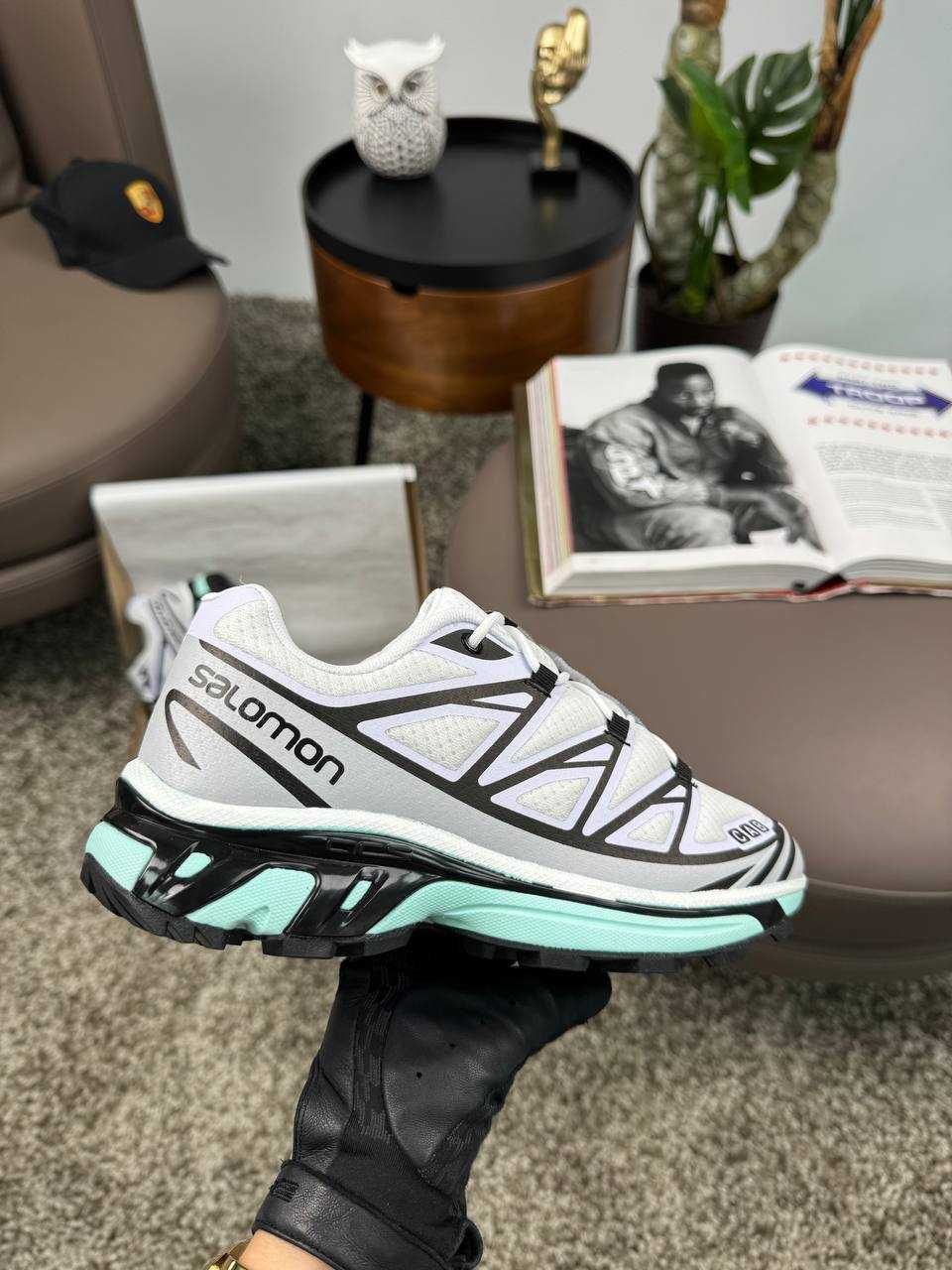 ЖІночі кросівки саломон Salomon XT-6 White Black Mint [37-41]