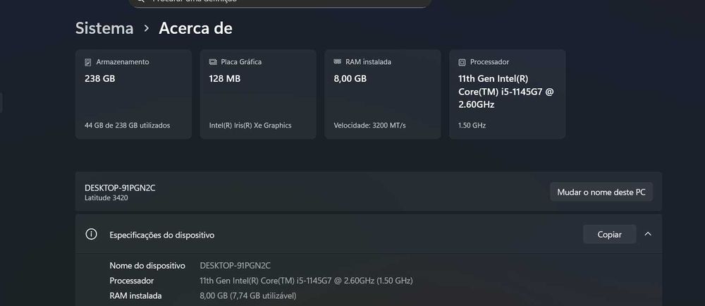 Portatil DELL LATITUDE 3420 14"