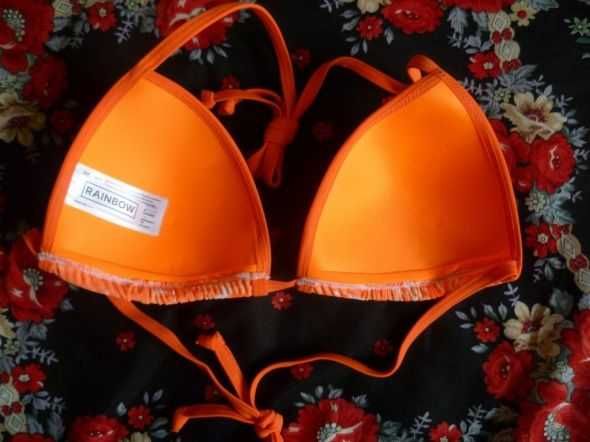 NOWY kostium kąpielowy RAINBOW biało-zielone bikini 44/85A