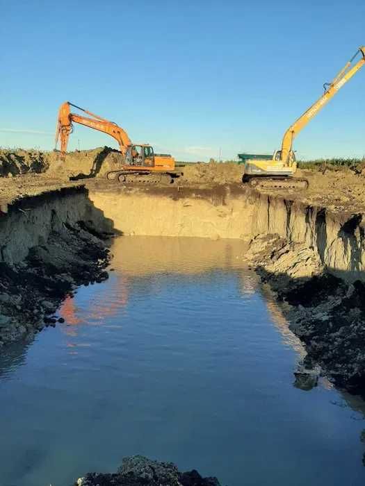 Послуги екскаватора очистка става  озера аренда екскаватора