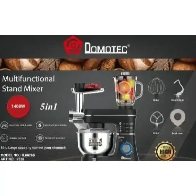 Кухонний комбайн 3 в 1 Domotec R6676B 10л блендер мʼясорубка тістоміс