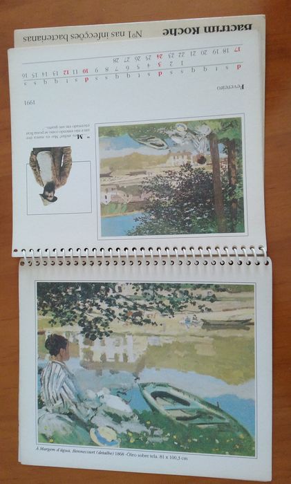 Calendário com 12 Pinturas - Arte de CLAUDE MONET