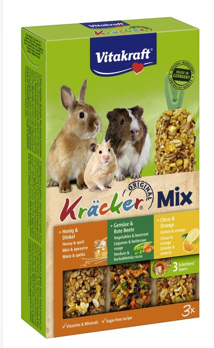 KRACKER 3szt d/gryzon cytrus/warzyw/miód