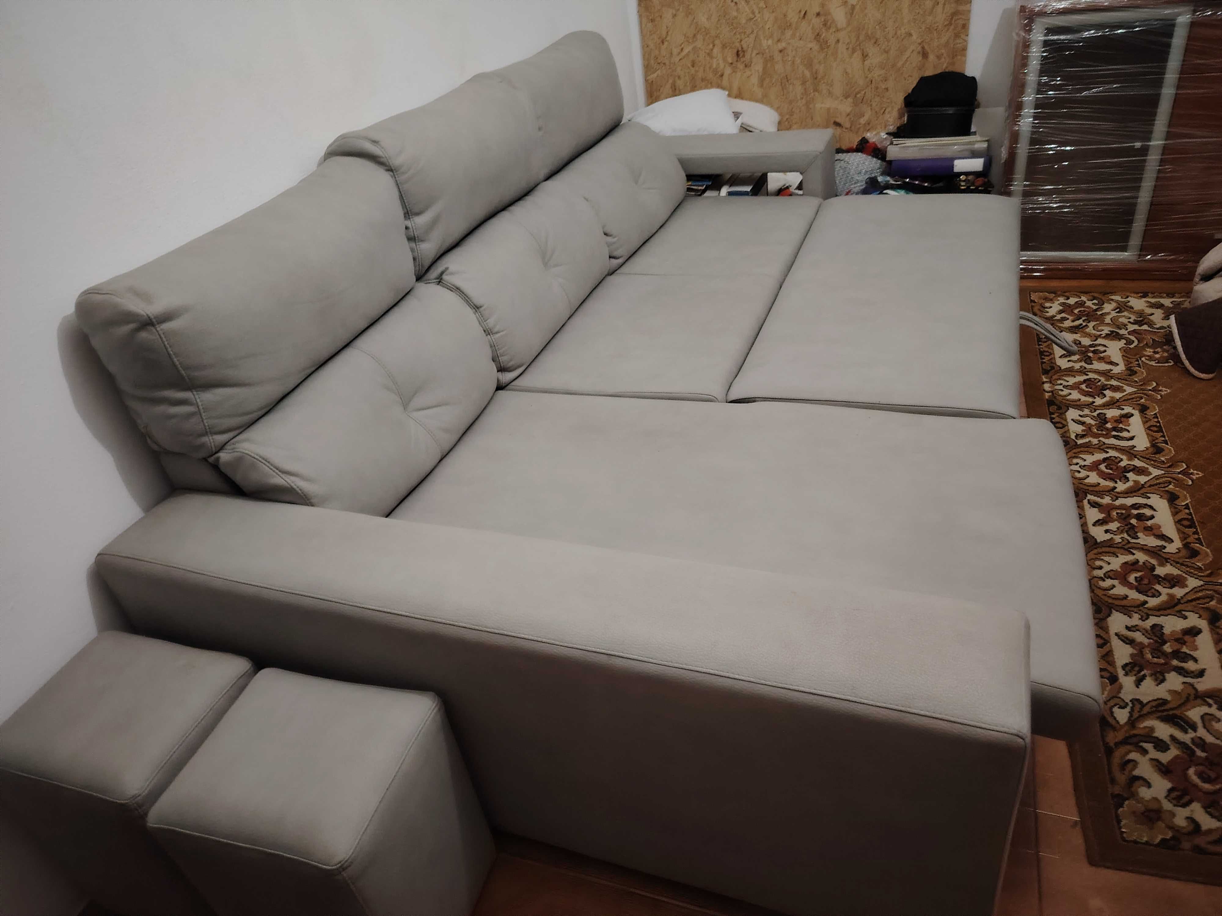 Sofá+fogão+frigorífico+exaustor+sapateira espelhada em vidro