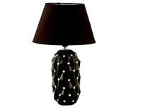 Lampka nocna czarna do salonu sypialni lampa stołowa na biurko glamour