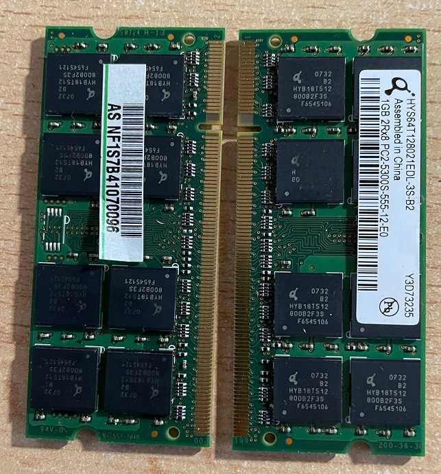 Pamięć 2x HYS64T128021EDL-3S-B2 1GB DDR2