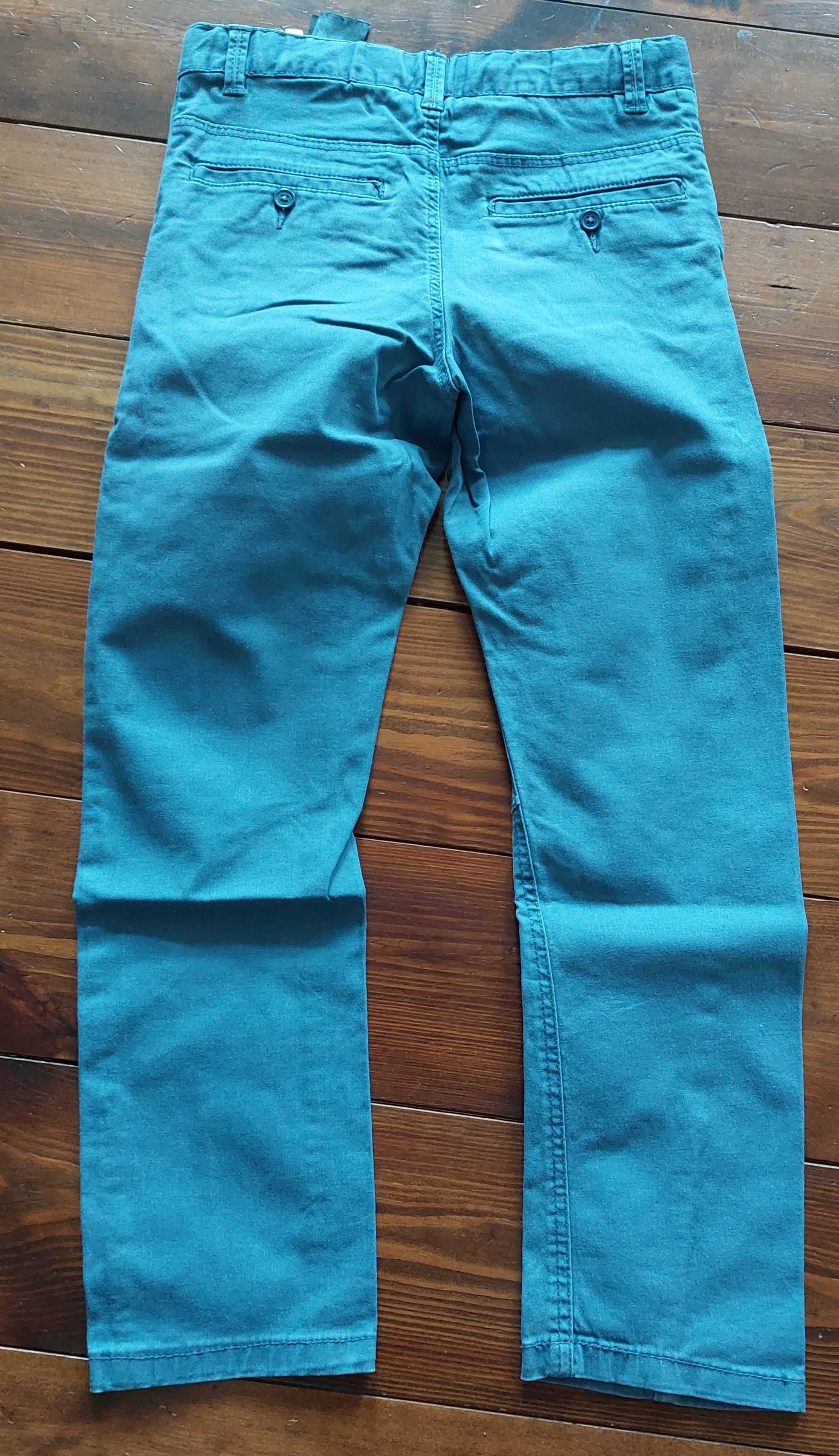 H&M, Spodnie materiałowe ala jeansy, grafitowe, rozmiar 128