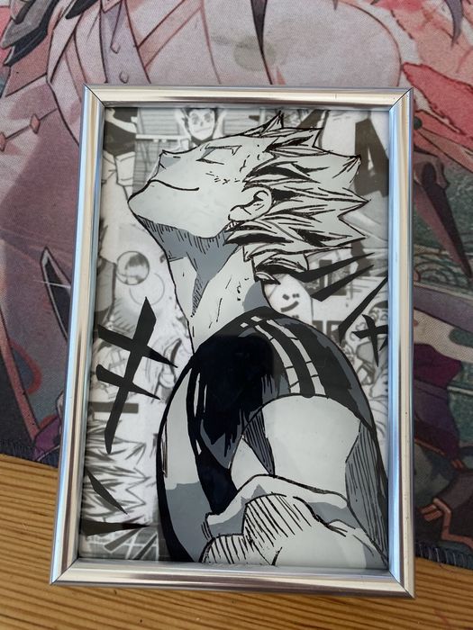 Obrazek na szkle Bokuto haikyuu handmade